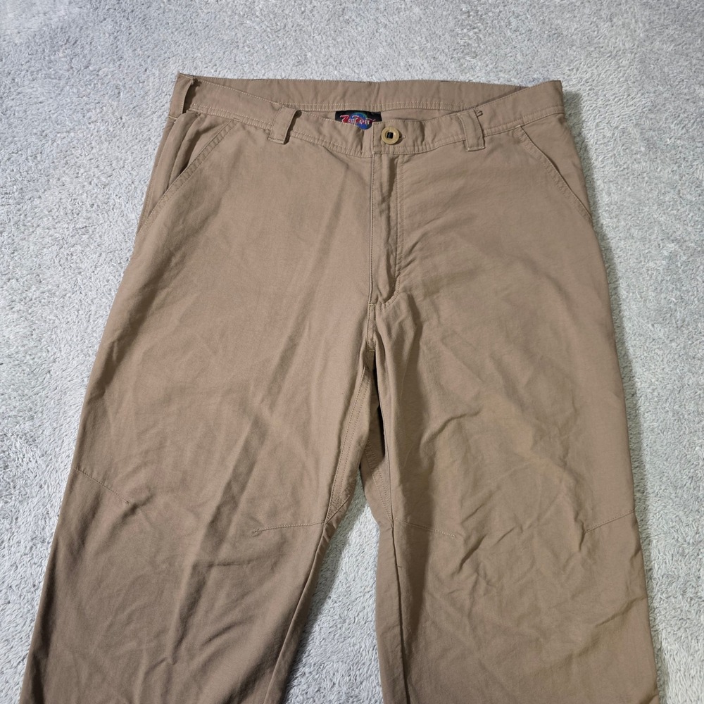 RailRiders Mens 34 Adventure Hiking Pants Tan Nylon Lightweight QuickDry Utility